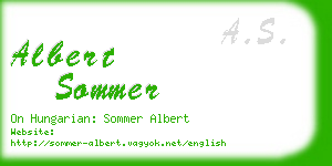 albert sommer business card